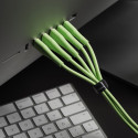 Kabel Forcell F-Energy 2,4A 12W pro Apple zařízení 1 m - zelený (C343)