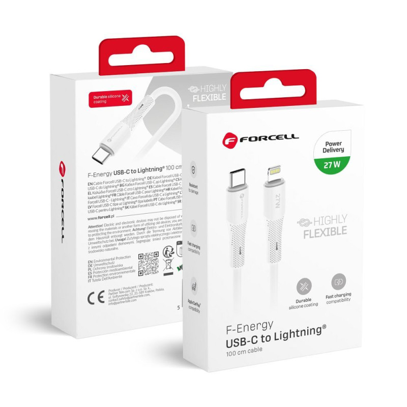 Kabel Forcell C346 pro Apple zařízení - bílý