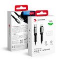 Kabel USB-C na Lightning Forcell F-ENERGY 27W černý 0,25 m