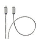 Kabel Forcell F-ENERGY PD 27W USB-C to Lightning (2 m) stříbrná