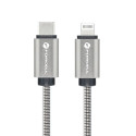 Kabel Forcell F-ENERGY PD 27W USB-C to Lightning (2 m) stříbrná