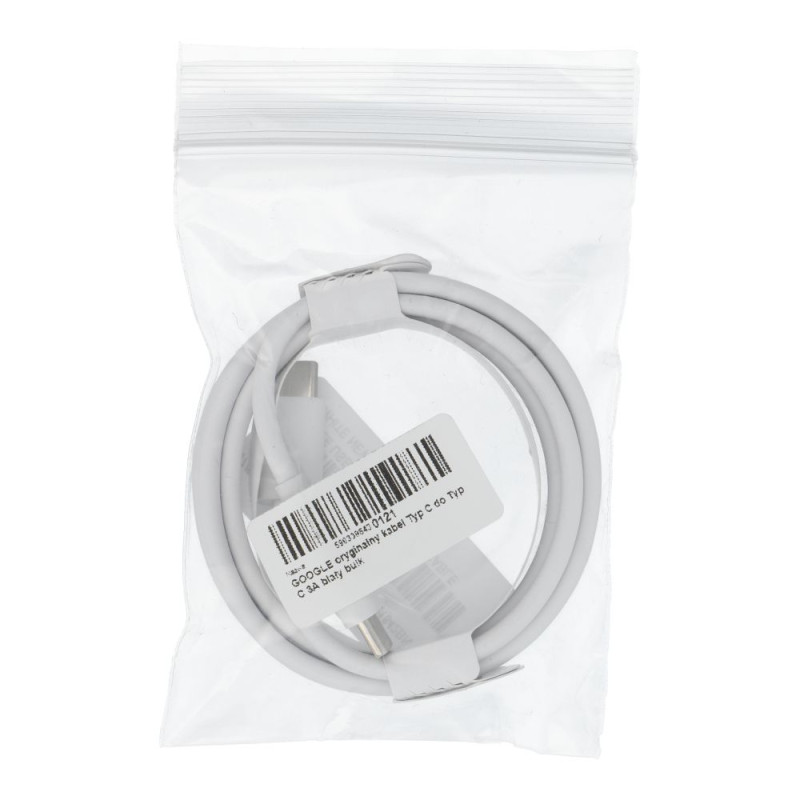 Kabel Google USB-C na USB-C 3A 1 m pro nabíjení - bílý