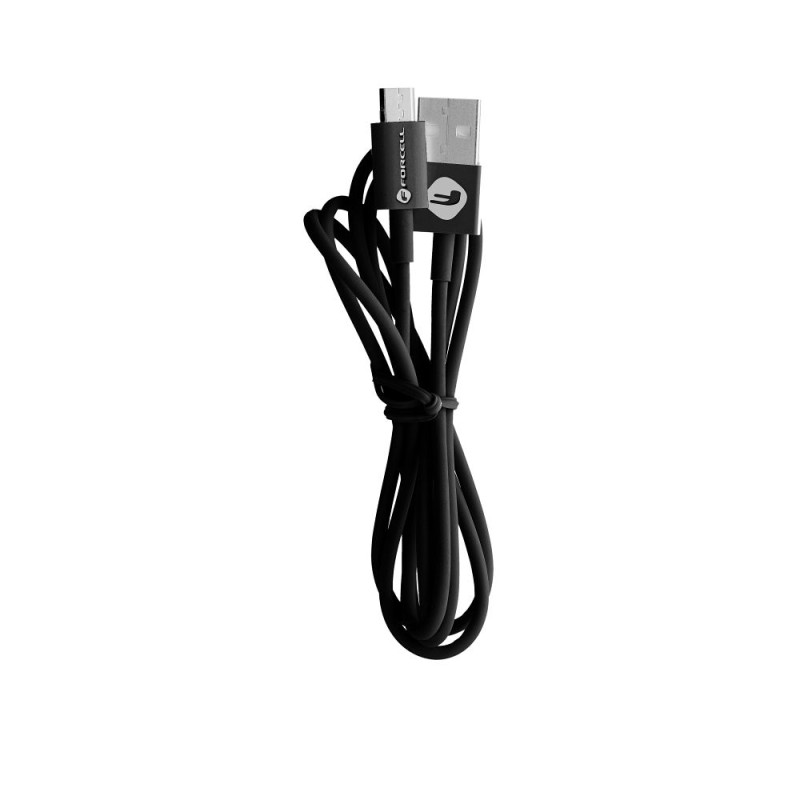 Kabel Forcell F-ENERGY 2 pro zařízení s Micro USB 1 m - černý