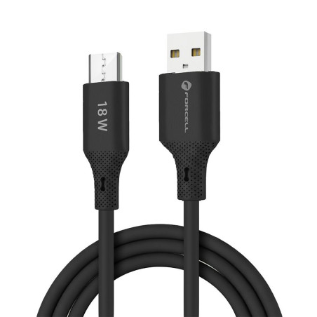 Kabel Forcell C341 pro Micro USB 1 m - černý