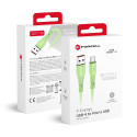 Kabel Forcell C341 pro Micro USB 1 m - zelený