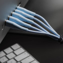 Kabel Forcell F-ENERGY pro Micro USB 1 m - modrý