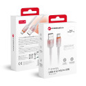 Kabel Forcell C351 pro Micro USB 1 m - bílá