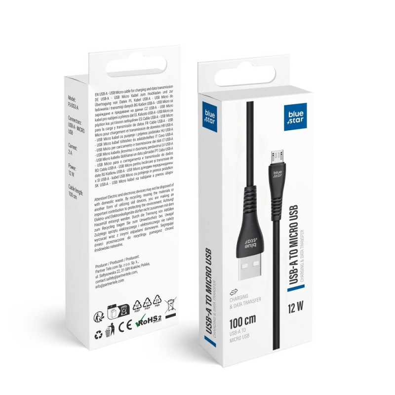 Kabel Blue Star PJ-DG3-A pro zařízení 1 m - černý