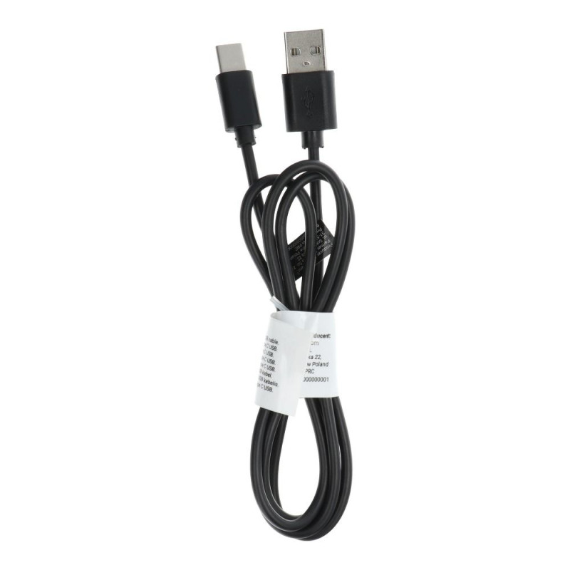 Kabel Cable USB A na Type C 2.0 C366 pro zařízení 1 m - černý
