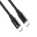 Kabel USB C - USB C Forcell F-ENERGY QC4.0 PD 5A 100W E-mark pro nabíjení 1 m - černý