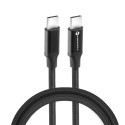 Kabel USB C - USB C Forcell F-ENERGY QC4.0 PD 5A 100W E-mark pro nabíjení 1 m - černý