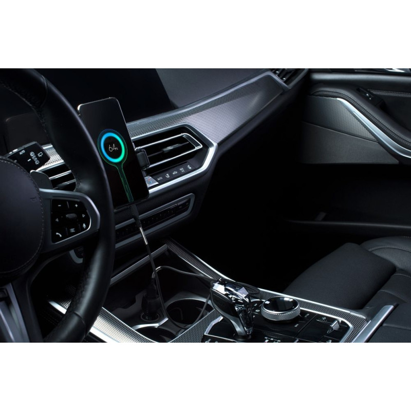 Kabel Forcell F-ENERGY QC4.0 5A 60W USB A na USB C pro Android Auto / Apple CarPlay - černý