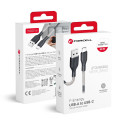 Kabel USB A na USB C Forcell F-ENERGY 60W QC4.0 1 m černý