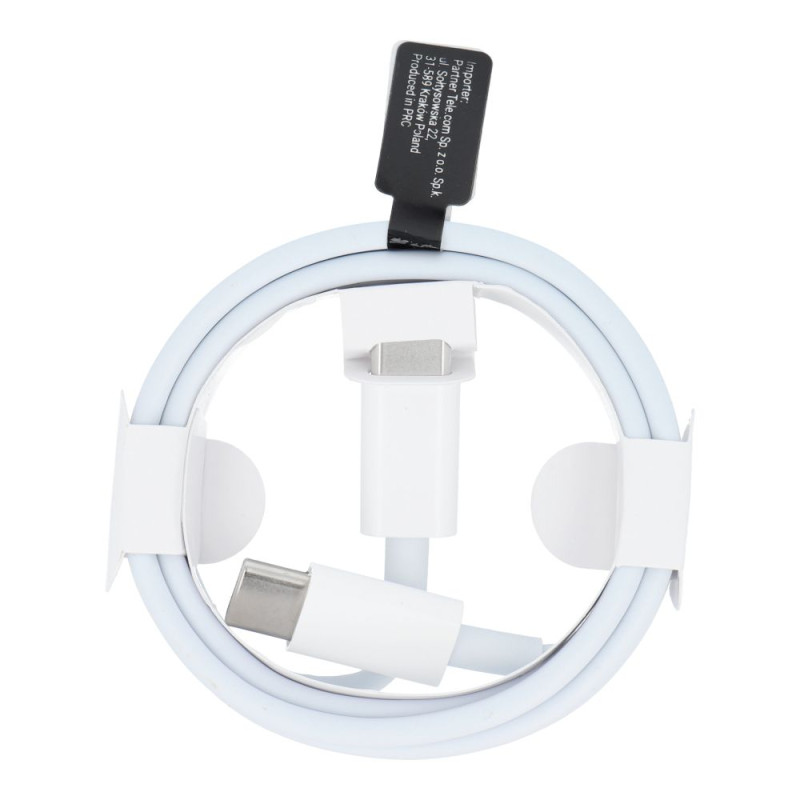 Kabel HD23 USB-C na USB-C PD 40W 1 m - bílý