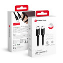 Forcell F-ENERGY C338 kabel USB-C na USB-C 60W 1,5 m černý