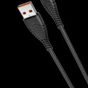 Kabel Veger V104 USB-A na USB-C 2,4A 1,2 m černý