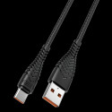 Kabel Veger V104 USB-A na USB-C 2,4A 1,2 m černý