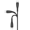 Kabel Veger V104 USB-A na USB-C 2,4A 1,2 m černý