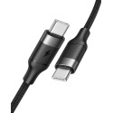 Kabel Veger USB-C na USB-C 100W PD 5A CC02 1,5 m černý