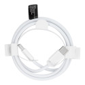 Kabel USB-C na USB-C PD QC3.0 3A 30W HD26 pro zařízení s USB-C 1 m - bílý