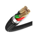BASEUS CALGH-E01 Halo Opletený svítící kabel USB/Lightning 10W, 3m, černý