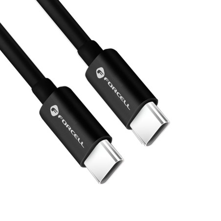 Kabel USB-C Forcell F-ENERGY QC4.0 PD 60W 0,25 m černý