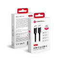 Kabel USB-C Forcell F-ENERGY QC4.0 PD 60W 0,25 m černý