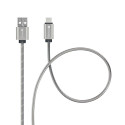 Kabel Forcell F-ENERGY QC3.0 USB-A/USB-C 1 m - stříbrný