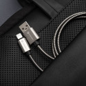 Kabel Forcell F-ENERGY QC3.0 USB-A/USB-C 1 m - stříbrný