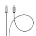 Kabel Forcell F-ENERGY pro USB-C zařízení 1 m - stříbrná