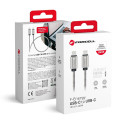 Kabel Forcell F-ENERGY pro USB-C zařízení 1 m - stříbrná