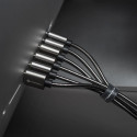 Kabel Forcell F-ENERGY pro USB-C zařízení 1 m - stříbrná
