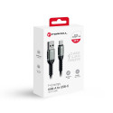 Kabel USB A na USB C Forcell F-ENERGY QC4.0 3A 66W pro zařízení 1,2 m - černý