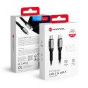 Kabel USB C Forcell F-ENERGY QC4.0 PD 5A 240W pro zařízení USB-C 2 m - černý