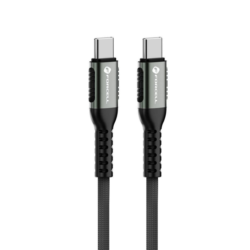 Kabel Forcell F-ENERGY PD 5A 240W pro USB-C zařízení 3 m - černý