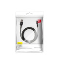 BASEUS CALGH-E01 Halo Opletený svítící kabel USB/Lightning 10W, 3m, černý