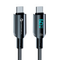 Kabel USB C to USB C Forcell F-ENERGY QC4.0 PD 3A 60W pro nabíjení 1,2 m - černý