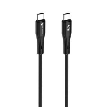 Kabel Forcell F-ENERGY PD 3A 60W SILICONE pro USB-C zařízení 1 m - černý