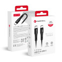 Kabel Forcell F-ENERGY PD 3A 60W SILICONE pro USB-C zařízení 1 m - černý