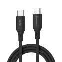Kabel Forcell F-ENERGY PD 3A 60W SILICONE pro USB-C zařízení 1 m - černý