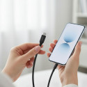 Kabel Forcell F-ENERGY PD 3A 60W SILICONE pro USB-C zařízení 1 m - černý