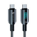 Kabel USB C – USB C Forcell F-Energy QC4.0 PD 5A 100W pro nabíjení 1,2 m - černý