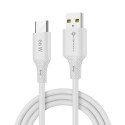 Kabel Forcell F-ENERGY QC4.0 3A 66W pro USB-A/USB-C 1 m - bílý