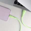 Kabel Forcell F-ENERGY QC4.0 3A 66W pro USB-A → USB-C 1 m - zelená