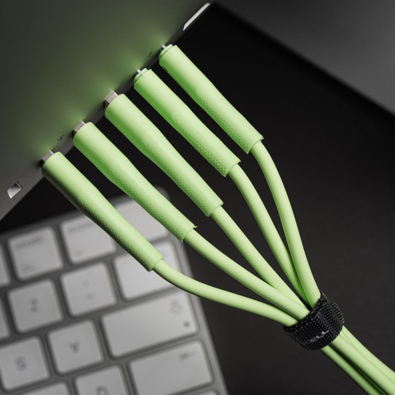 Kabel Forcell F-ENERGY pro USB-C - zelená (1 m)