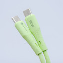 Kabel Forcell F-ENERGY USB-C na USB-C 100 W 1 m zelený