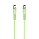 Kabel Forcell F-ENERGY USB-C na USB-C 100 W 1 m zelený