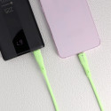 Kabel Forcell F-ENERGY USB-C na USB-C 100 W 1 m zelený
