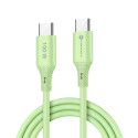Kabel Forcell F-ENERGY USB-C na USB-C 100 W 1 m zelený
