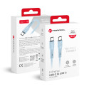 Kabel Forcell F-ENERGY pro USB-C zařízení 1 m - modrý